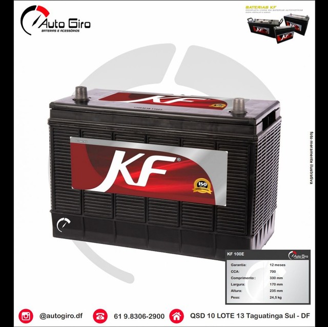 Bateria KF 95 D com 12 meses de garantia. - Carros, vans e utilitários -  Taguatinga Sul (Taguatinga), Brasília 881114969
