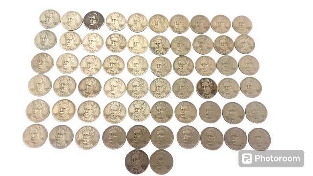 Lote 56 moedas de 400,300 e 200 réis datas 1938,1940 e 1942 de níquel Jetulio Vargas - Foto 2