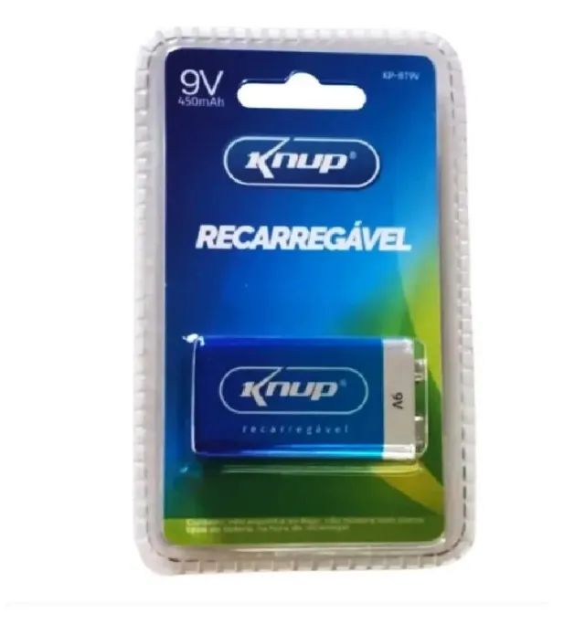 Bateria 9v Recarregável De 450mah Kp-BT9v para Brinquedos, Instrumentos Musicais