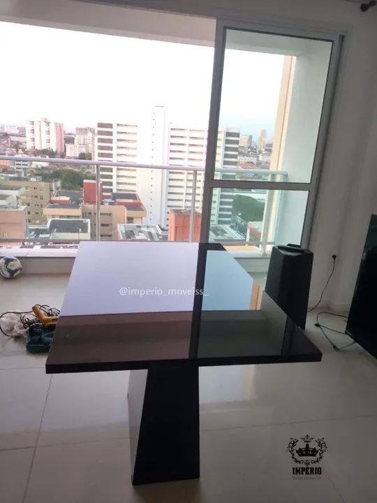 Mesas de luxo tampo de vidro laqueada 