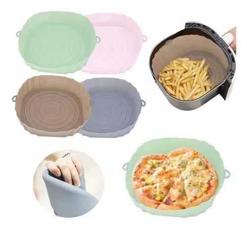 Forma Silicone Reutilizavel Protetor Air Fryer Microondas