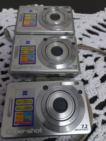 3 camera digital Sony a bateria sem carregador 