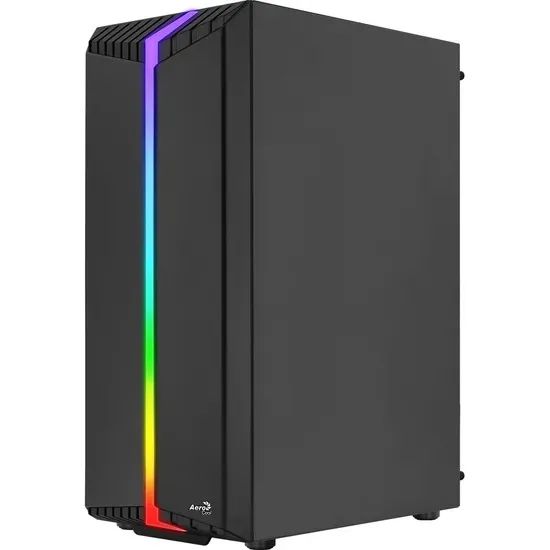 Gabinete Gamer Aerocool Bionic Black Com Led Rgb Frontal *Com 1 Fan Sem Led* - WZetta - Foto 4