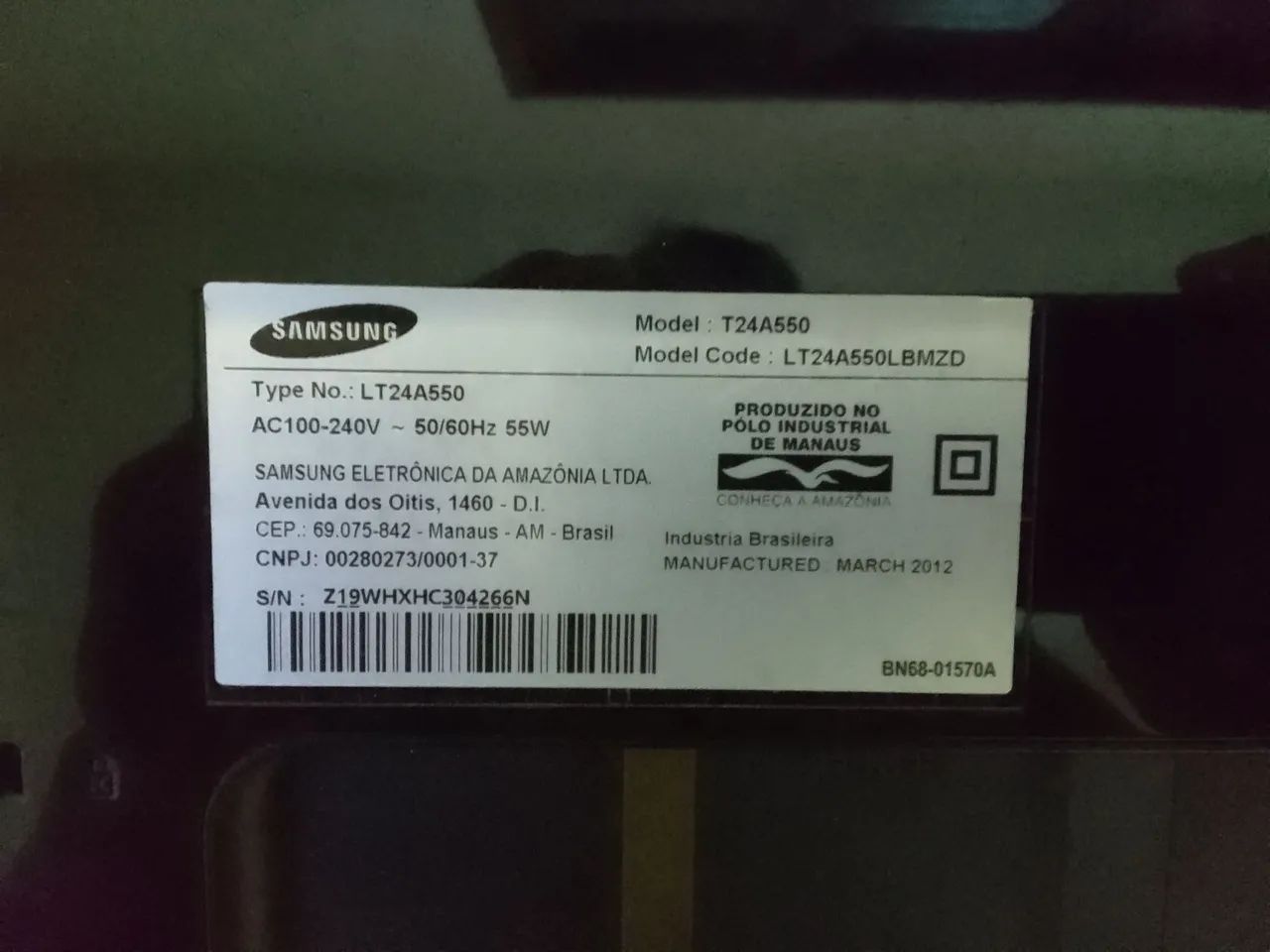 Carcaça TV Samsung 24'' - T24A550 - Foto 3