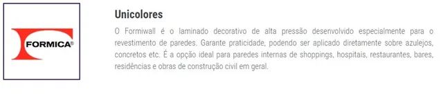 Chapas de Formiwall ou laminado decorativo da marca Formica