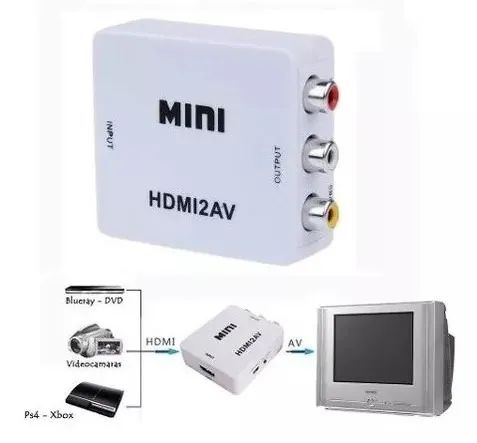Mini Adaptador Conversor De Hdmi Para Video 3rca Av - Foto 3