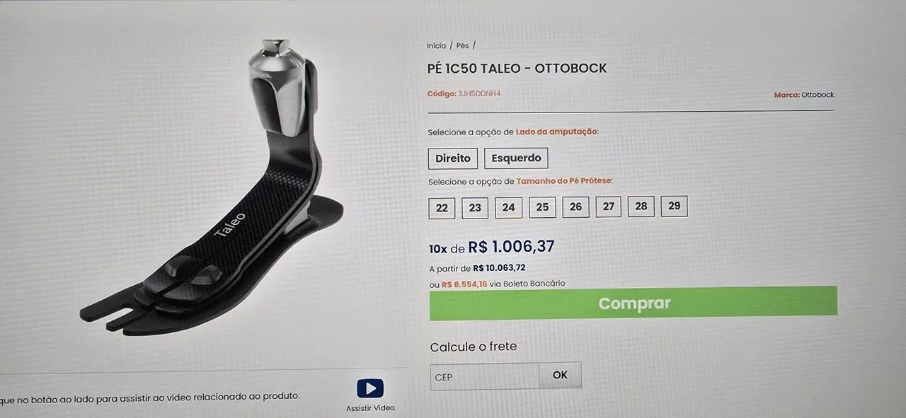 Pé 1C50 Taleo Ottobock Tam 36/37 - Foto 4