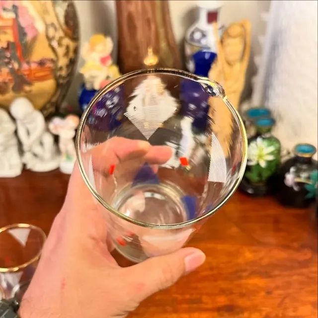 Elegante conjunto antigo em vidro. - Foto 5