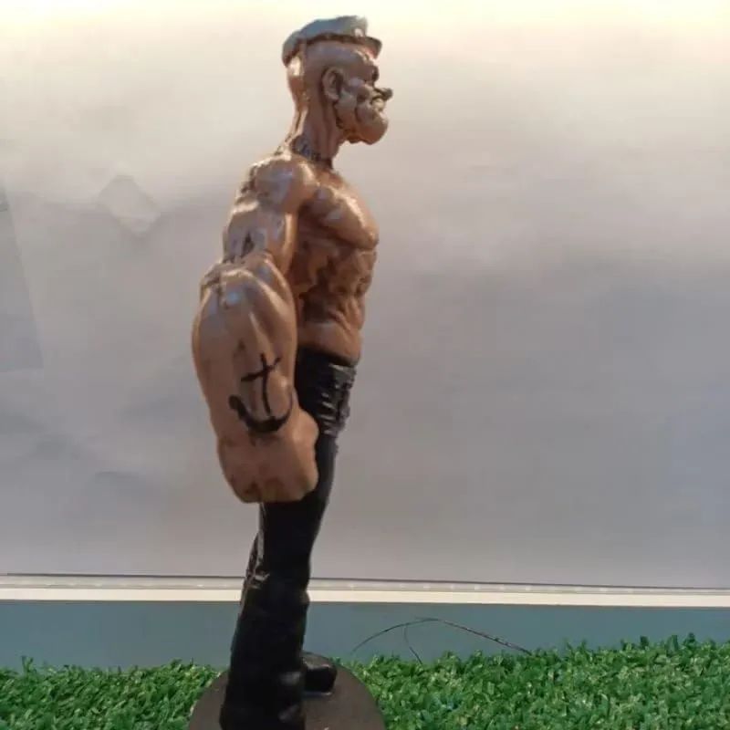 Boneco Popeye Músculo Estátua 19cm  - Foto 4