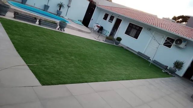 Grama sintética 12 mm jardim  - Foto 4