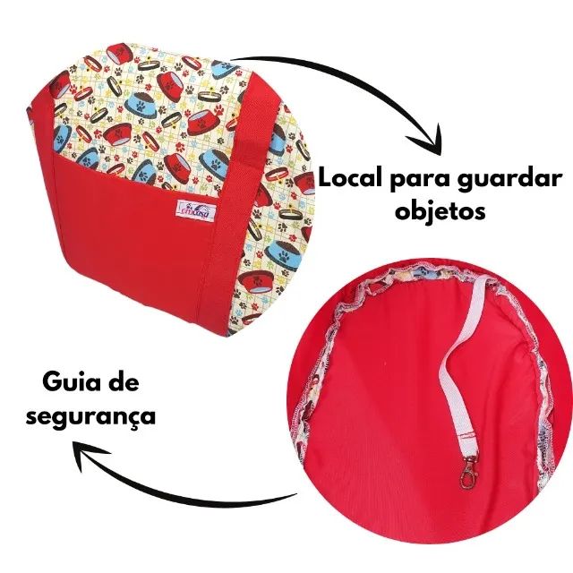 Bolsa de transporte pet muito confortável. Tamanho da bolsa 53 x por 37cm - Foto 4