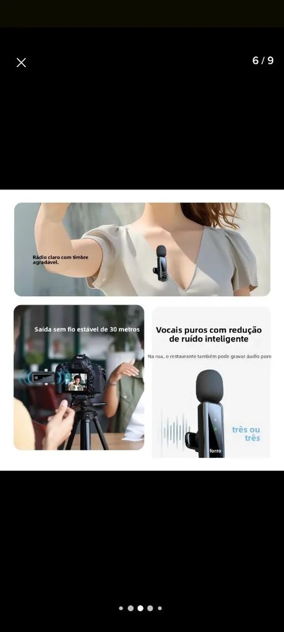 Microfone de lapela  - Foto 2