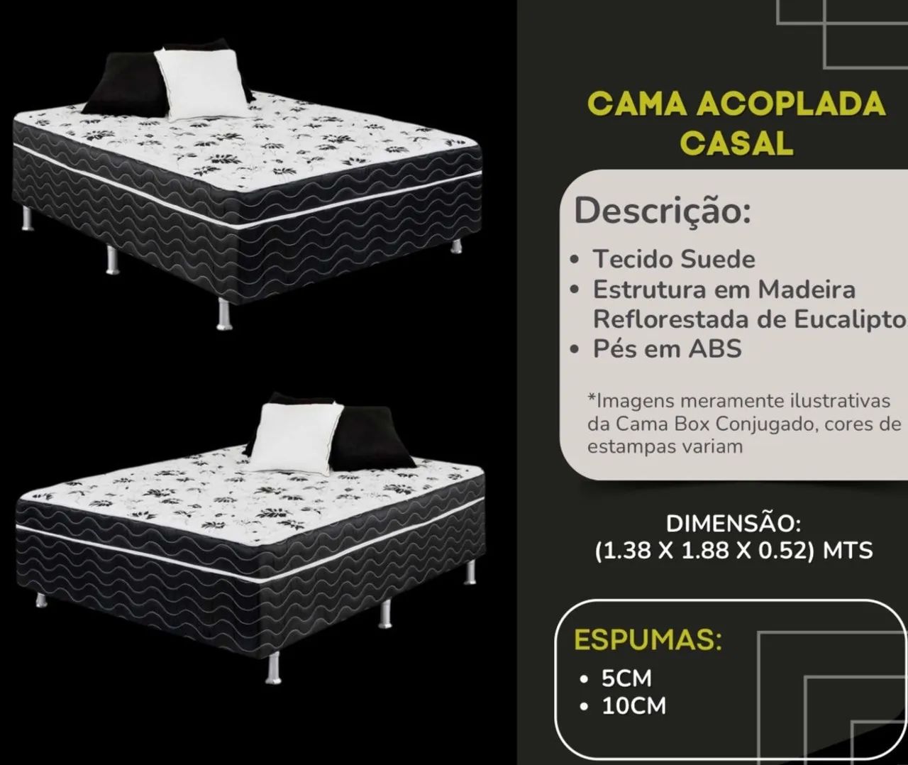 Acoplada box casal promoção 