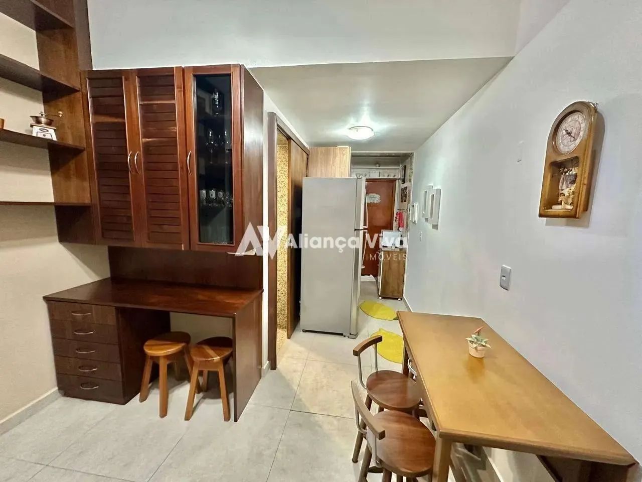 Apartamento 1 quarto todo mobiliado e com vista mar para locação em Copacabana - Foto 5