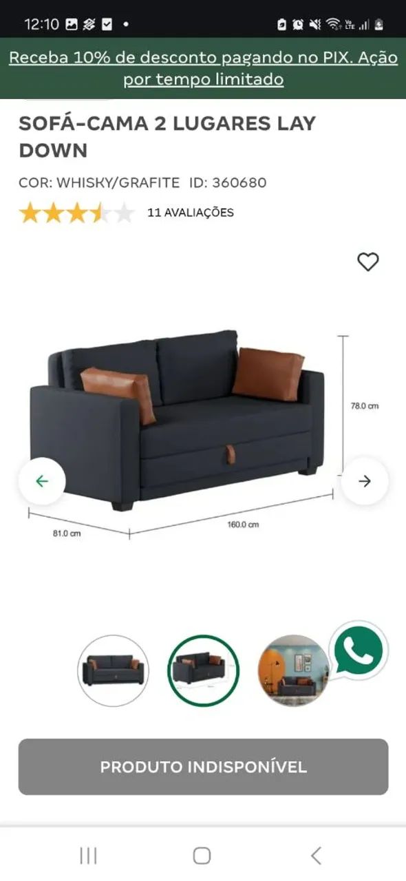 Sofa cama TokStok64861552362753123