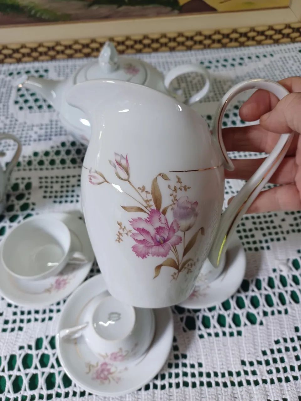 Jogo de chá porcelana Schmidt 