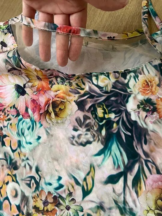 Blusa de alcinha estampa floral tam P Cruz & Ces - Foto 2