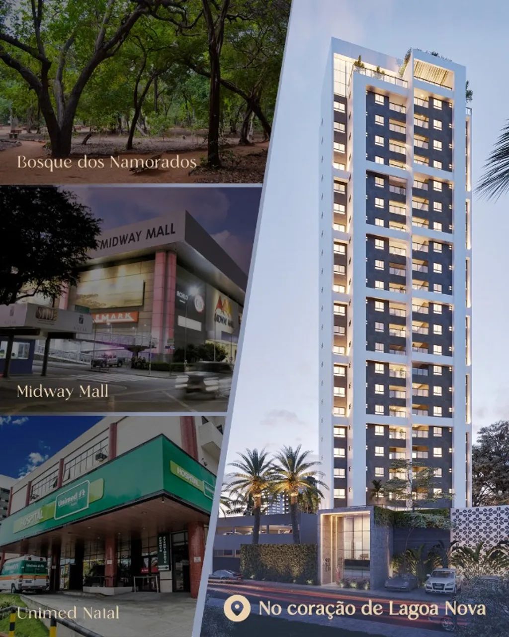 Condomínio Rosalia - Apto 3/4 com 3 suítes de 117 m², 2 vagas por 898.541, Lagoa Nova,