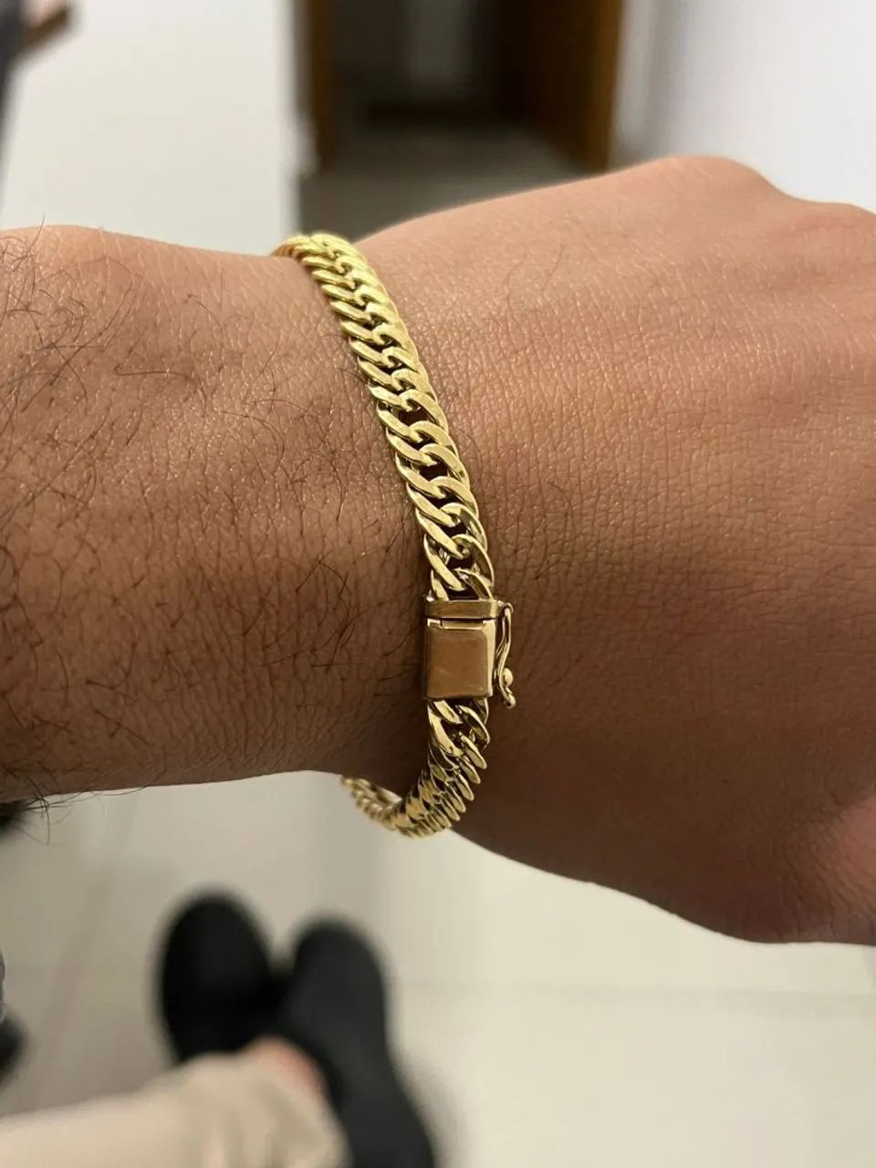 Pulseira Grumet Dupla Ouro18k Masculina - Foto 2