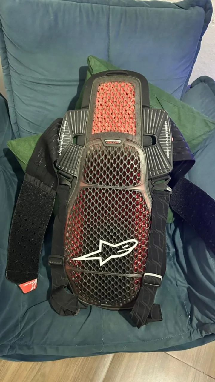 Protetor Coluna Moto  Alpinestars Nucleon Kr 1 Cell Preto Vermelho - Foto 5