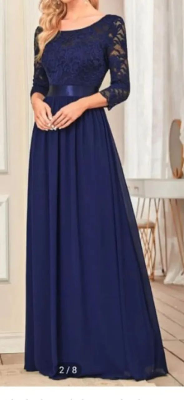 Vestido azul marinho tam P