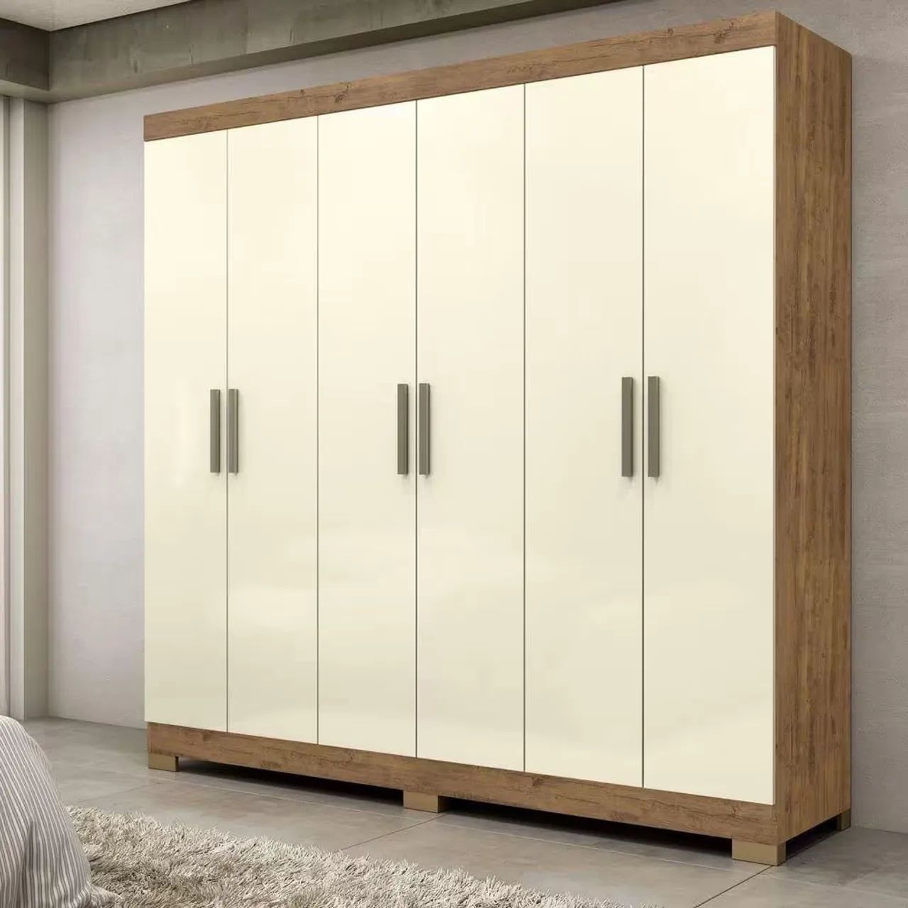 Guarda roupa 6 portas 100% MDF com pés  - Foto 2