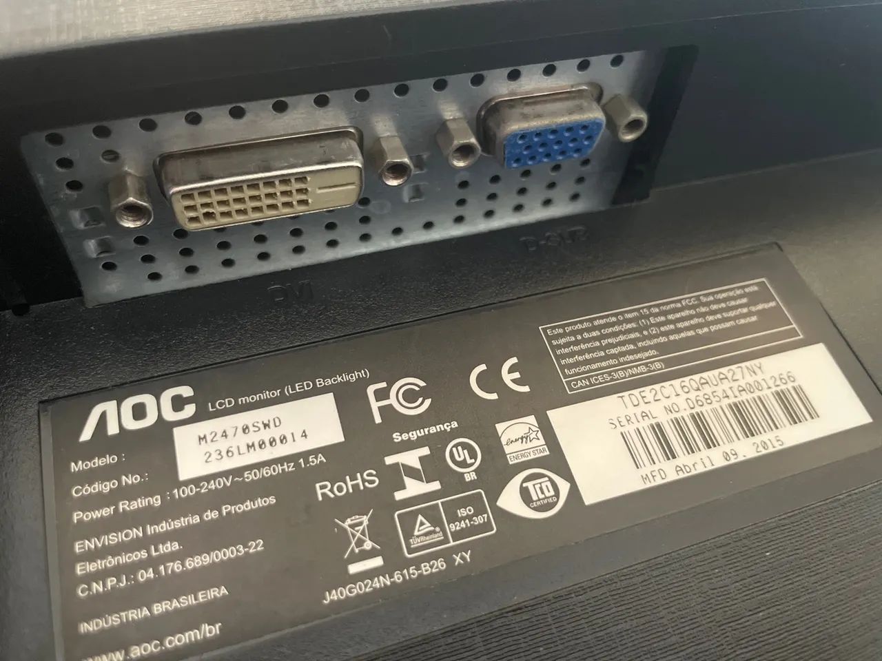 Monitor AOC 24 polegadas - Monitores - Jardim Consórcio, São Paulo ...