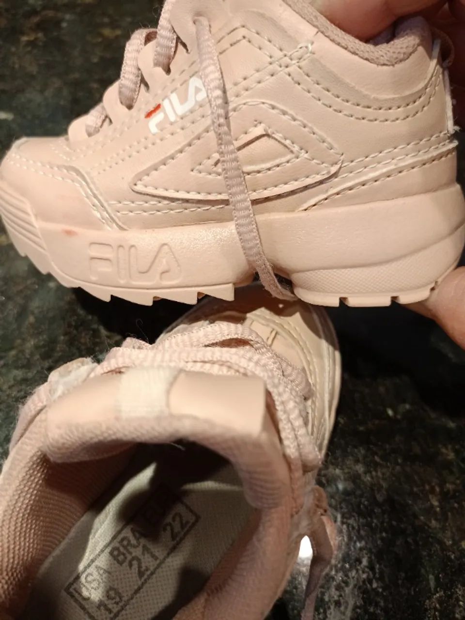 Tênis Infantil Fila Rosa - Tamanho 21 - Foto 2