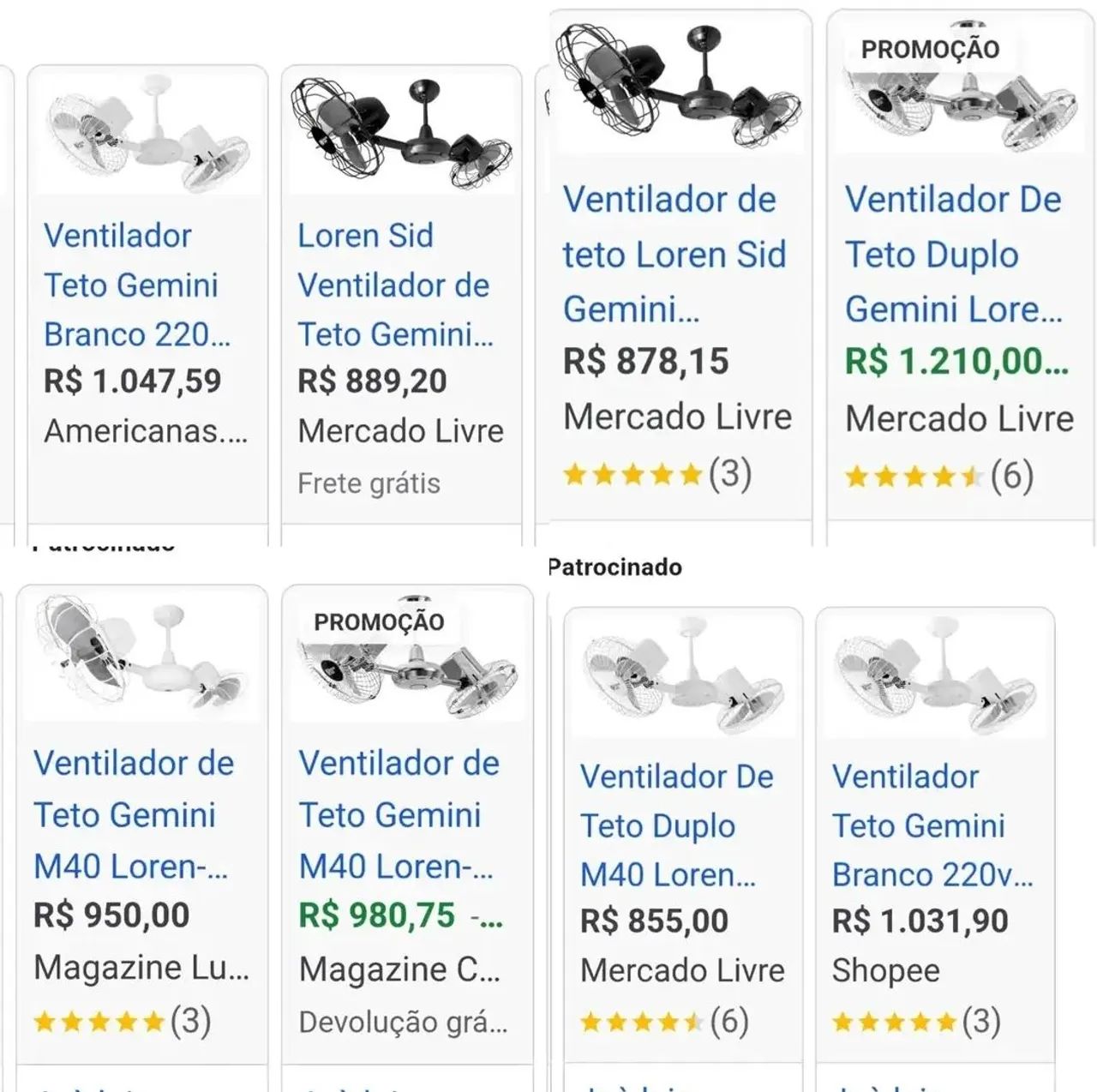 Ventilador de Teto Loren Sid Gemini - Novo - Foto 4