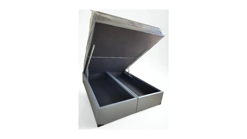 Cama Box Baú Super King 1,93x2,03 Bipartido com Pistão a Gás