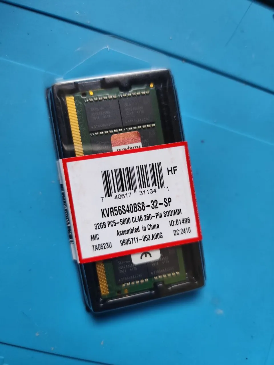 Memória RAM Kingston 32GB DDR5 5600MHz SODIMM