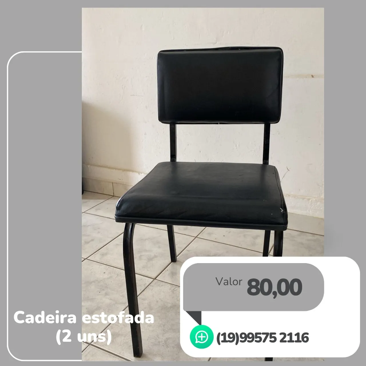 Cadeira Estofada - 2 Unidades