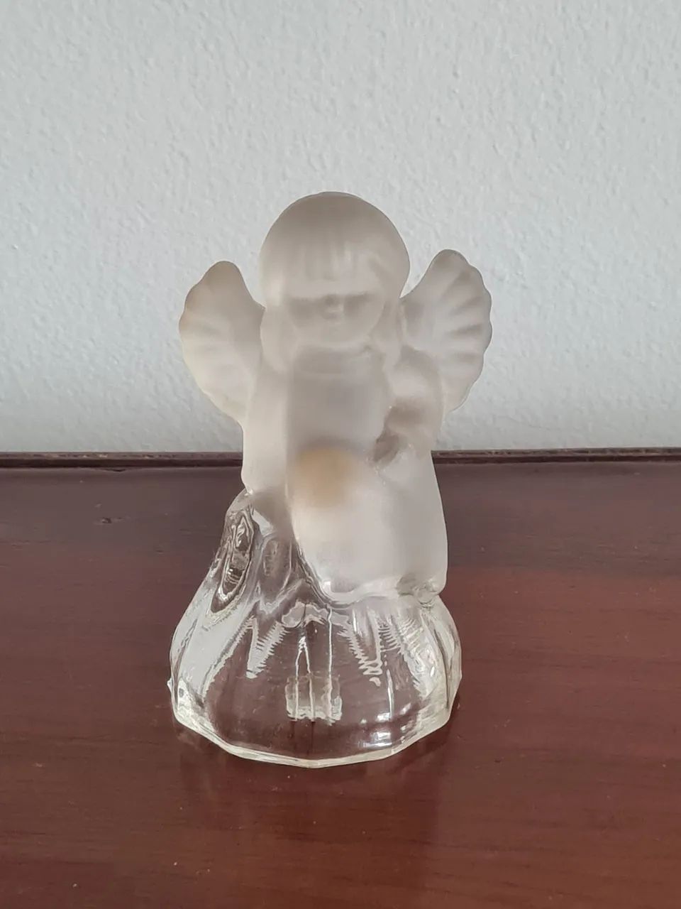 Anjo Sino de mesa de Cristal - Antigo