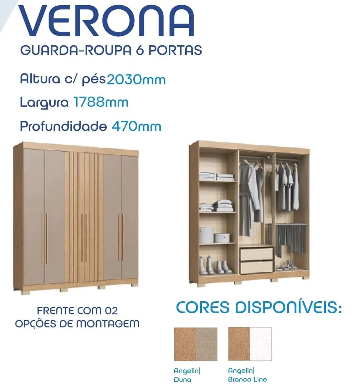 Guarda-Roupa Solteirão 6 portas - Foto 2