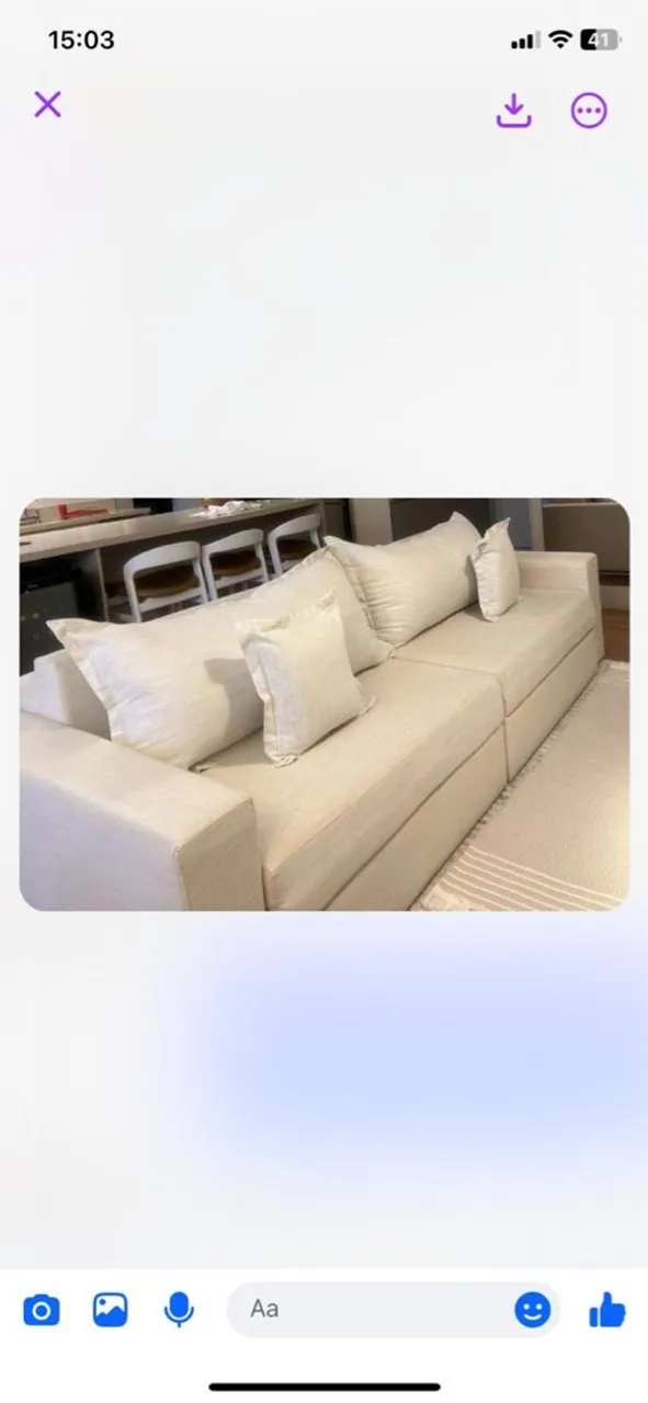 Sofá linho Branco Confortável