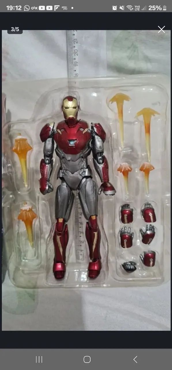 FIGURA AÇÃO IRONMAN MK-47 COMPLETO CAIXA ACESSÓRIOS ITEM PARA COLECIONADOR
