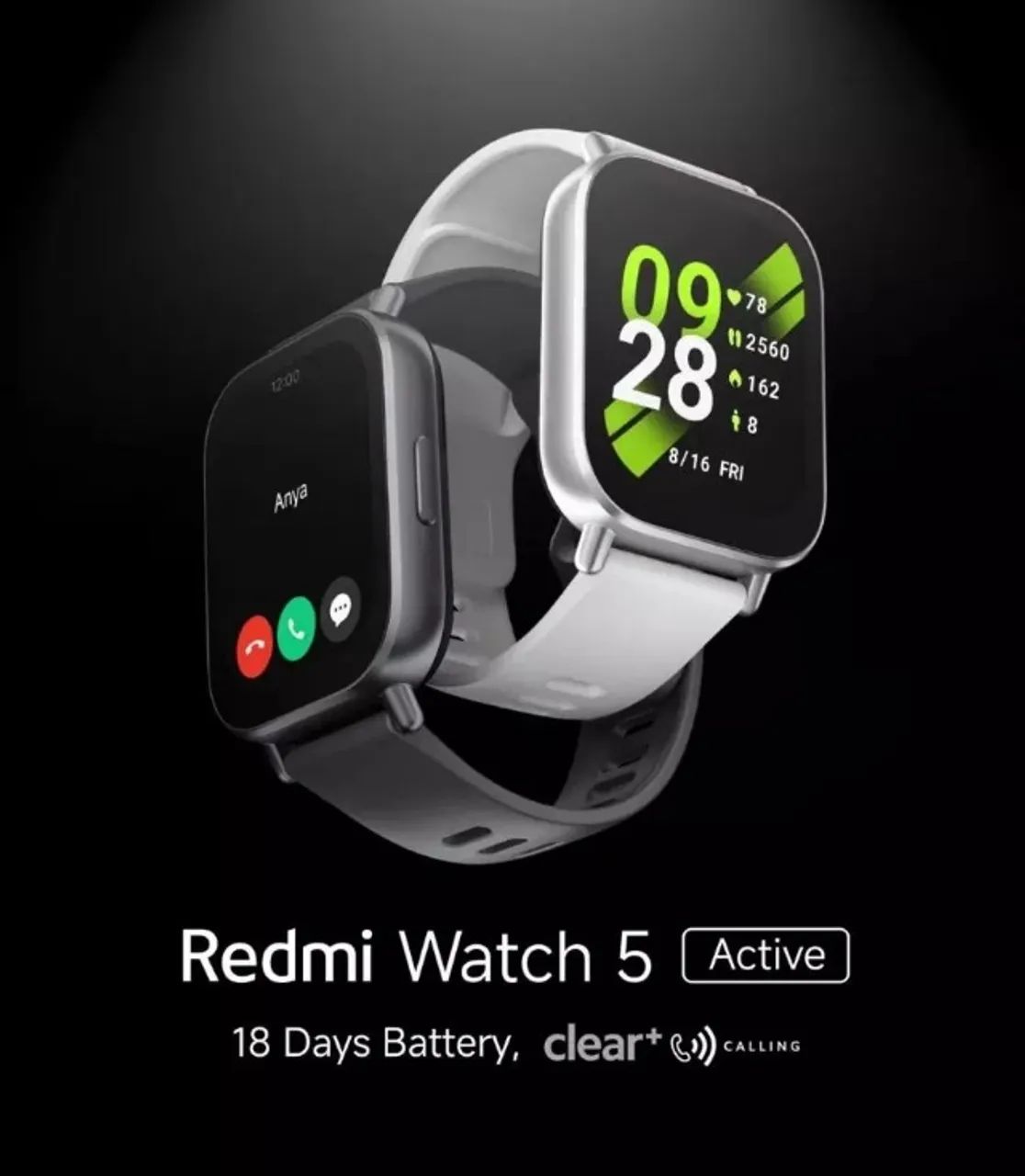 Xiaomi Redmi Watch 5 Active Com Bateria Hyperos 18 Dias Call Caixa Preto Pulseira Preto Bi - Foto 5