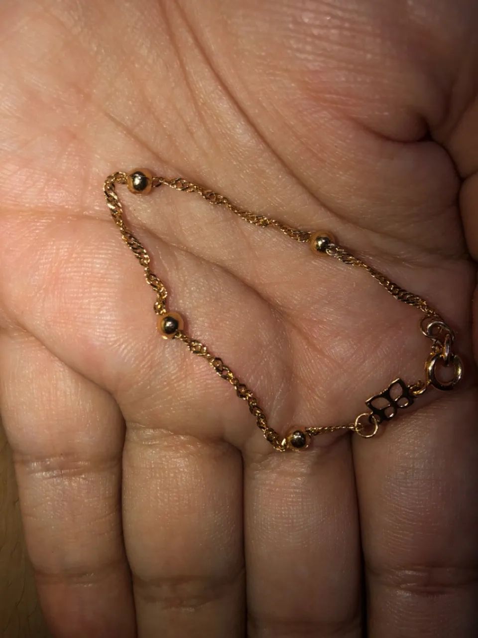 Pulseira Rommanel infantil banhada a ouro nova 
