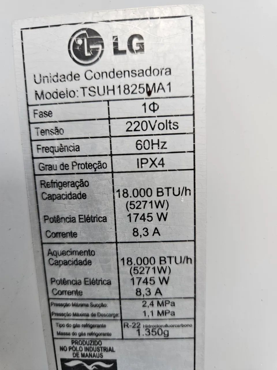 Split LG 18000btus quente e fria completa  - Foto 4