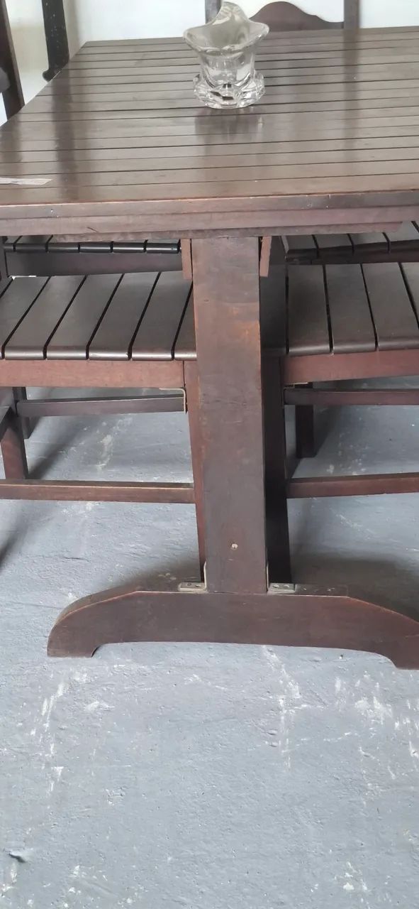 Mesa e 6 cadeiras Madeira   - Foto 5