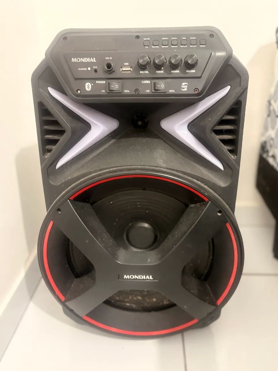 Caixa amplificada mondial 400W RMS, TWS, Bluetooth - Foto 4