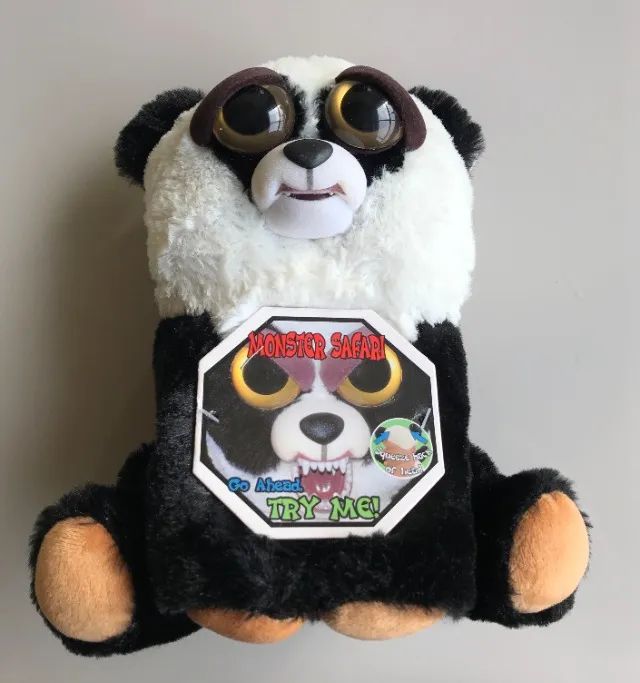 Pelúcia Br Machine Feisty Monster Safari Panda Sentado