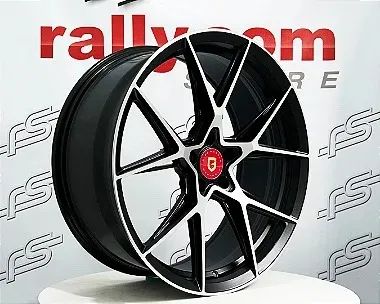 Jogo de Roda Gisa Gloria YA5636 Preto Diamantado 5x112 - 21x9 Offset 40 