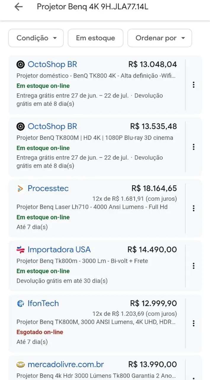 Projetor BenQ 4K (LACRADO NA CAIXA) - Foto 2