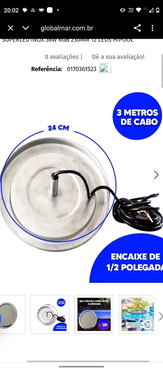 9 Luminária de LED para piscina  - Foto 4