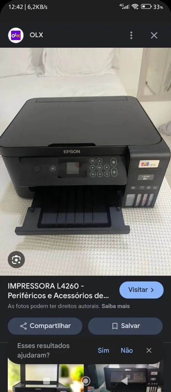 Impressora Multifuncional Cor Epson Ecotank L4260 Preto 220v - Foto 2