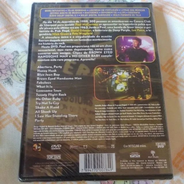 Paul McCartney - Paul Is Live e Live At The Cavern Club DVDs Lacrados - Foto 4