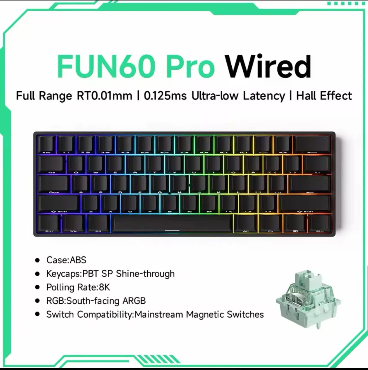 Teclado FUN60 PRO MAGNÉTICO