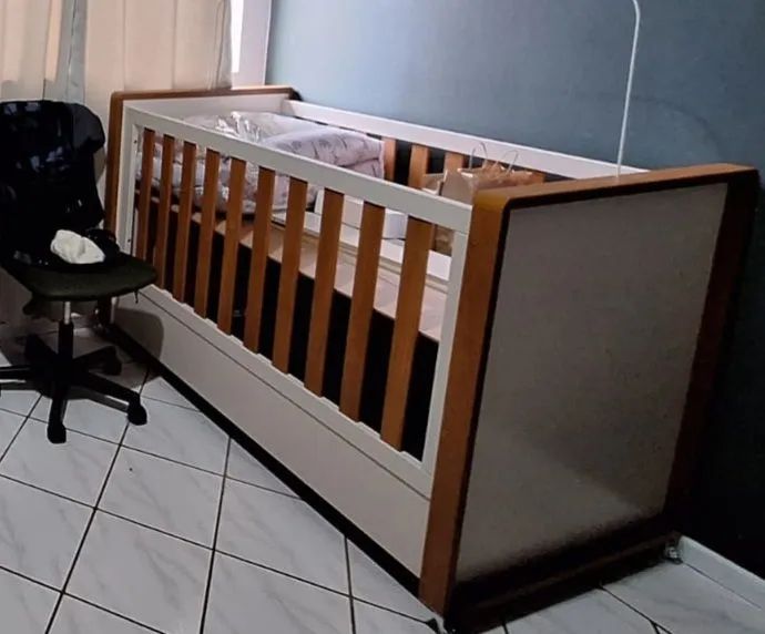 Berço/Mini Cama Tutto em MDF com rodinhas - Foto 2