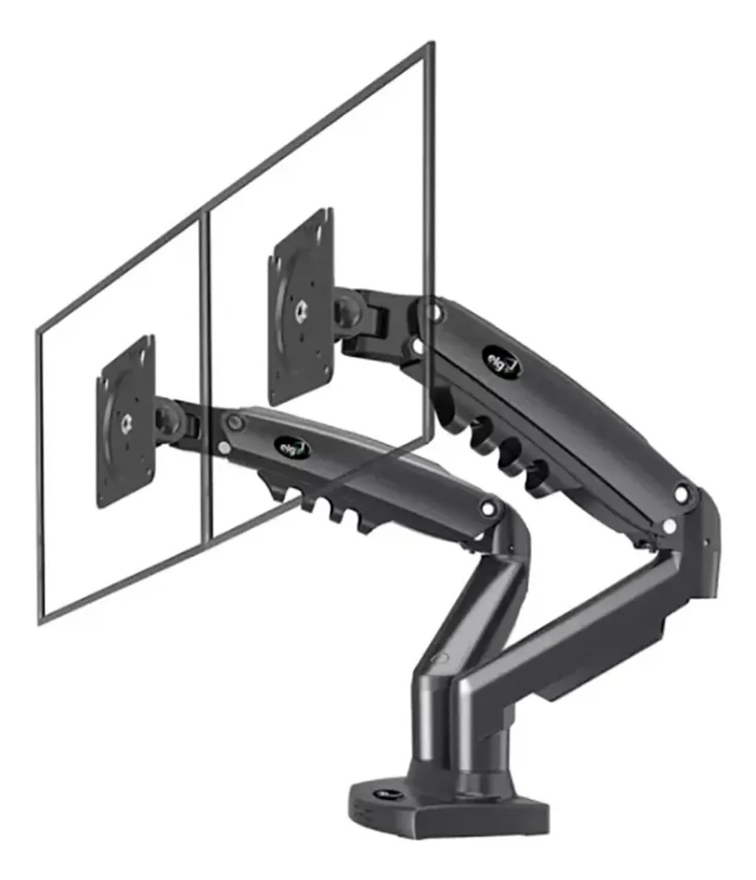 Suporte Com Pistão A Gás Para 2 Monitores ELG - F160n